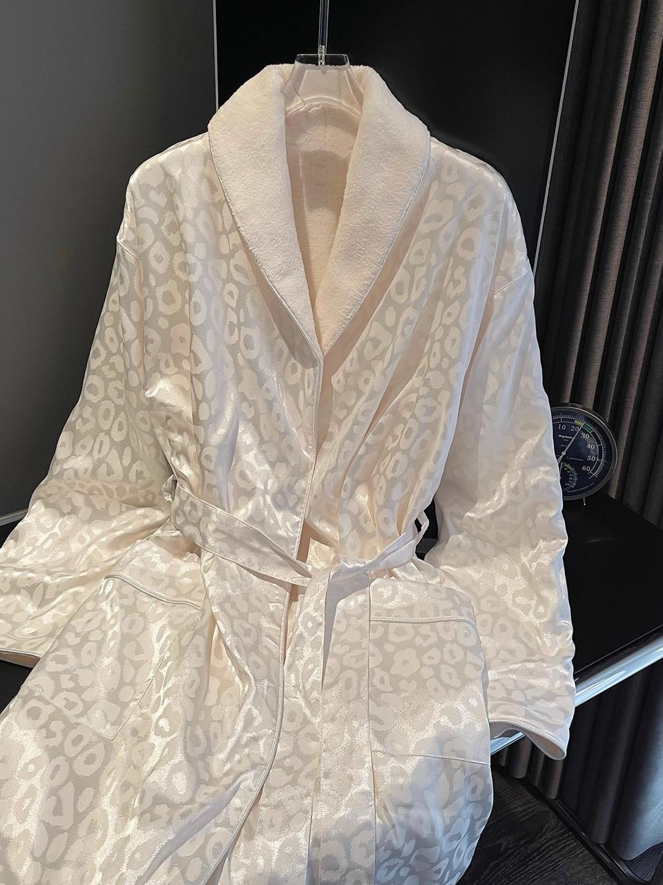 Silky bathrobe