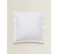 Pure 300TC Cotton Oxford Cushion Cover – Crisp White, 50x50cm Classic Tailored Edge