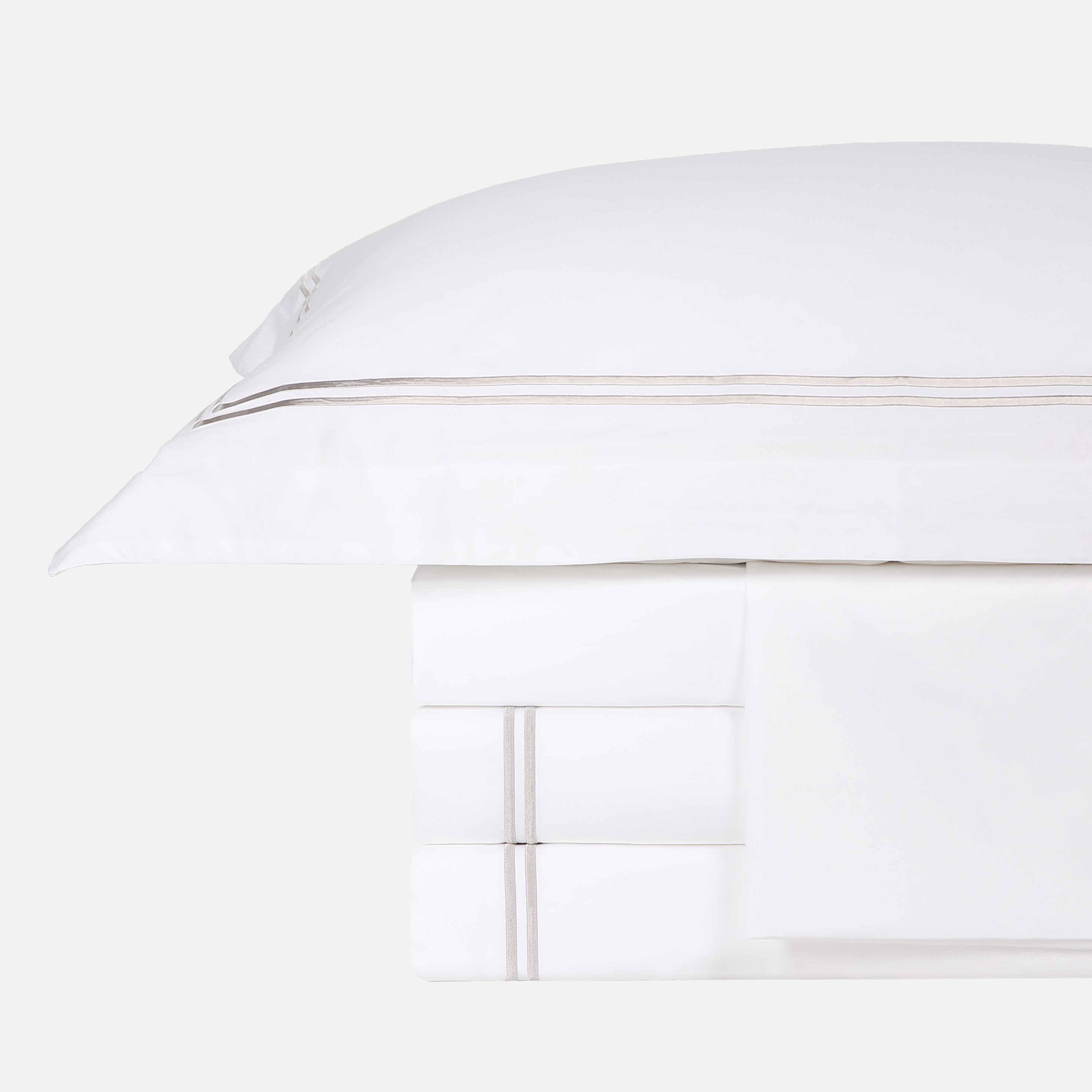 Embroiled duvet cover set (grey-double frame)