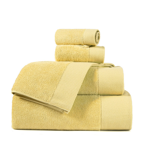 Dobby bordered towels