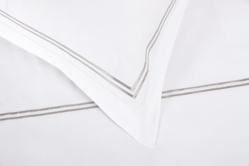 Embroiled duvet cover set (grey-double frame)