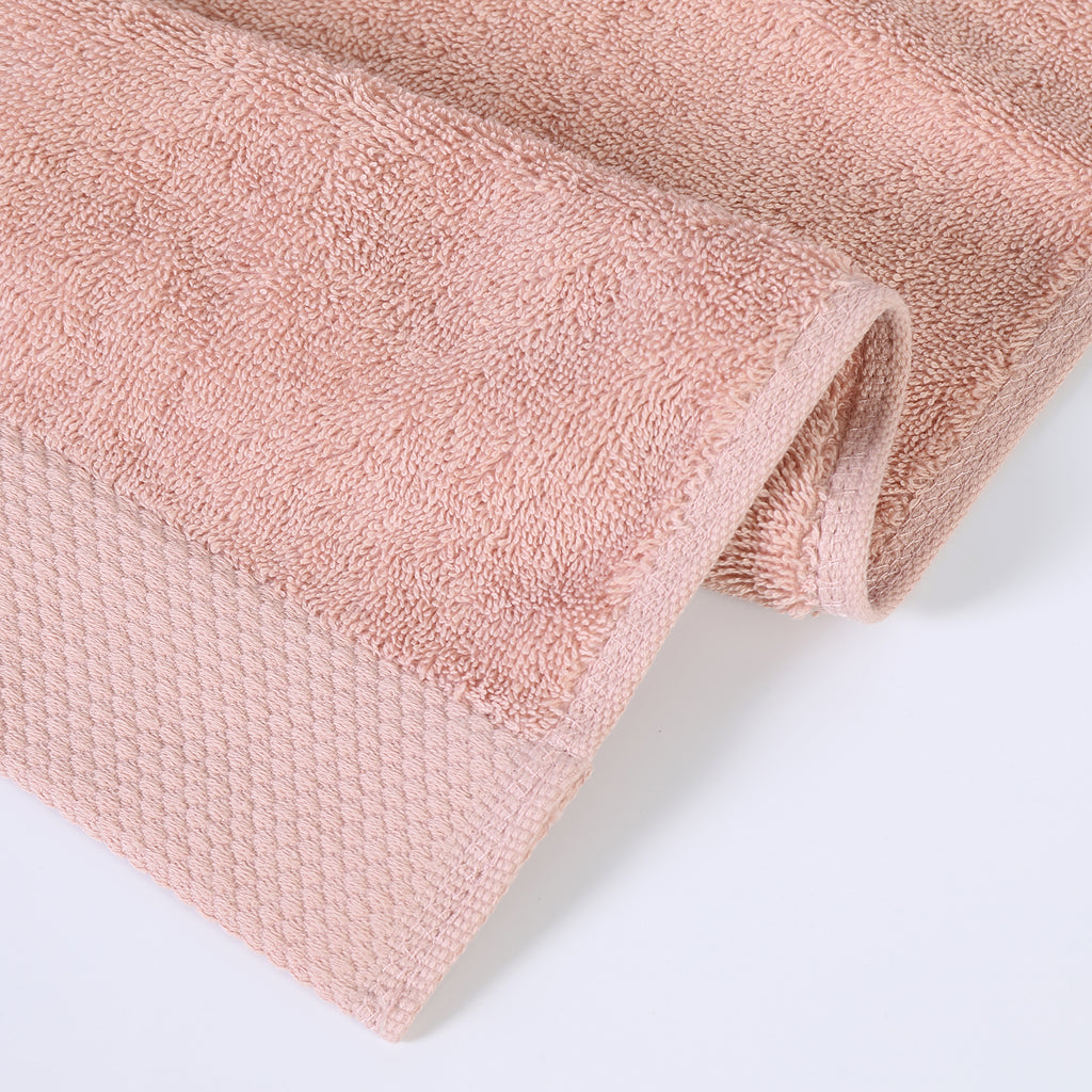 Dobby bordered towels