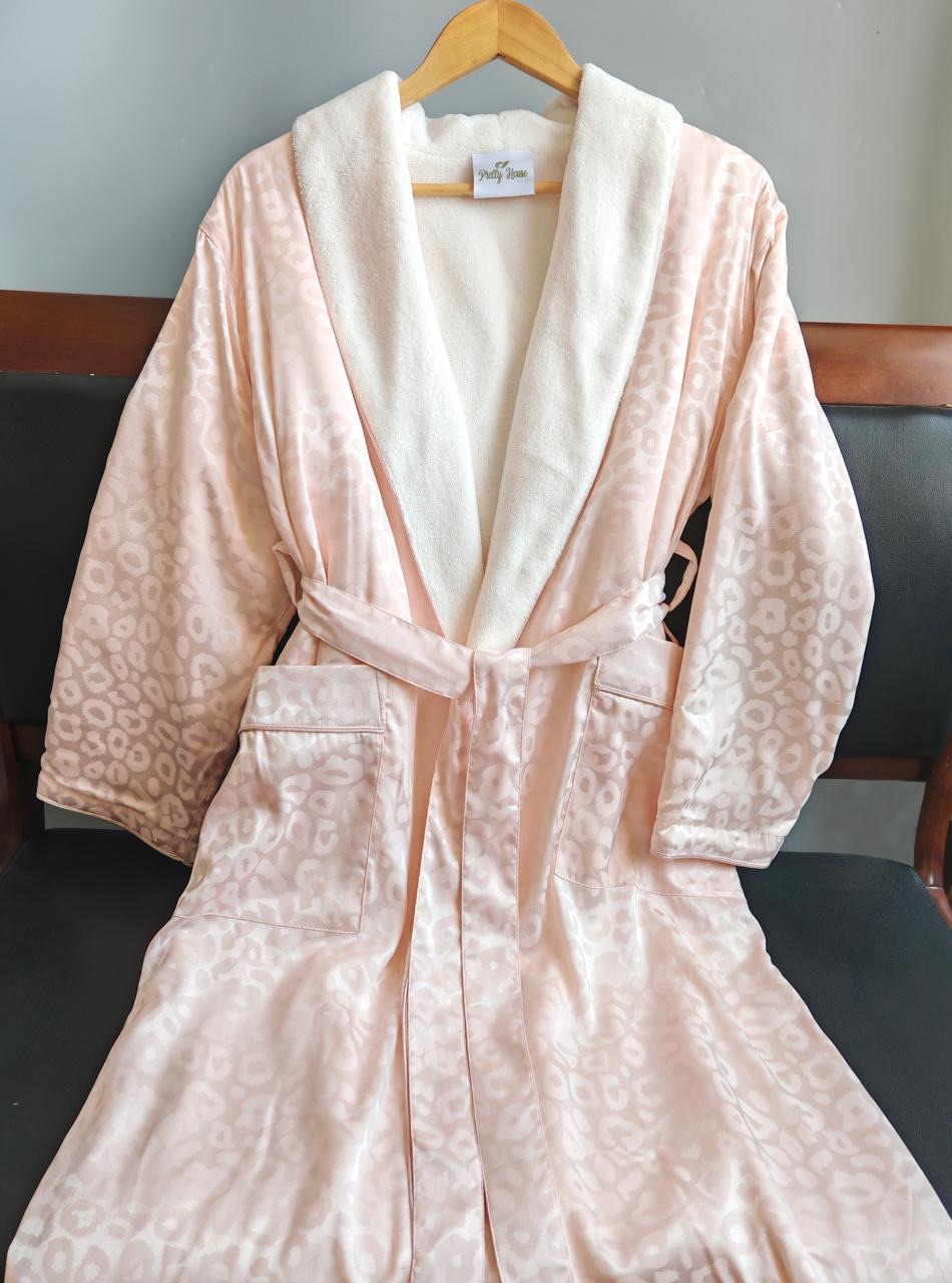 Silky bathrobe