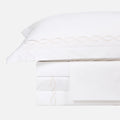 Embroiled duvet cover sets with double wave frames