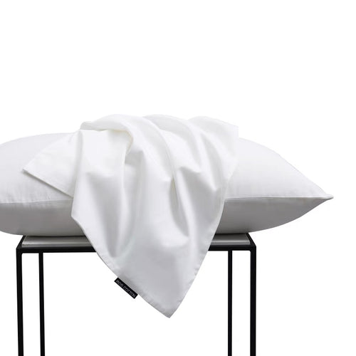 300TC Sateen Cotton Envelope Pillowcases – Pure White, 50x75cm Smooth & Silky Seamless Fit