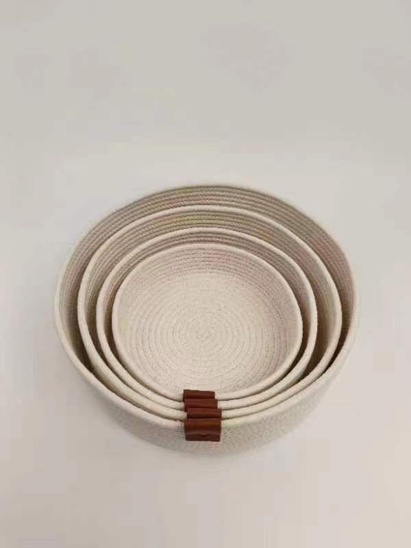 Cotton-rope basket tray