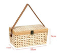 Rectangular bamboo baskets with lid
