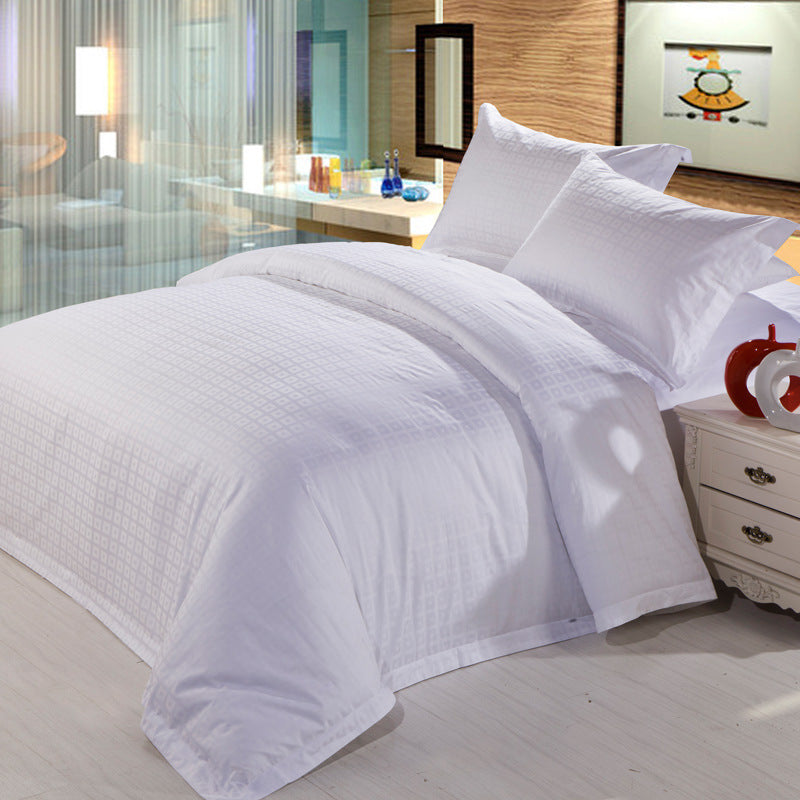 Jaquard white cotton set