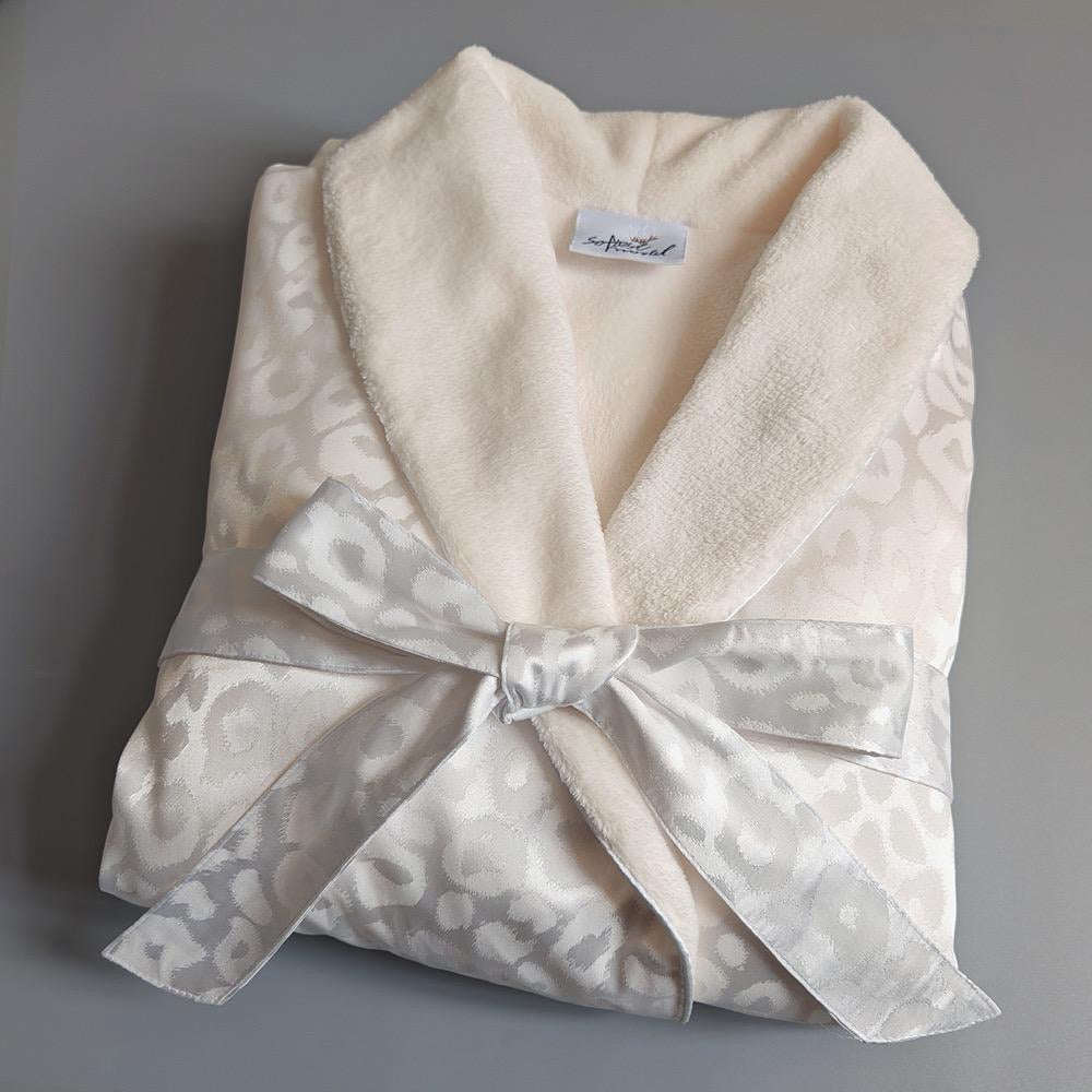 Silky bathrobe