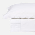 Laced up white duvet cover set