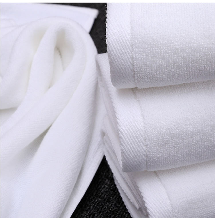 Plain white towel set