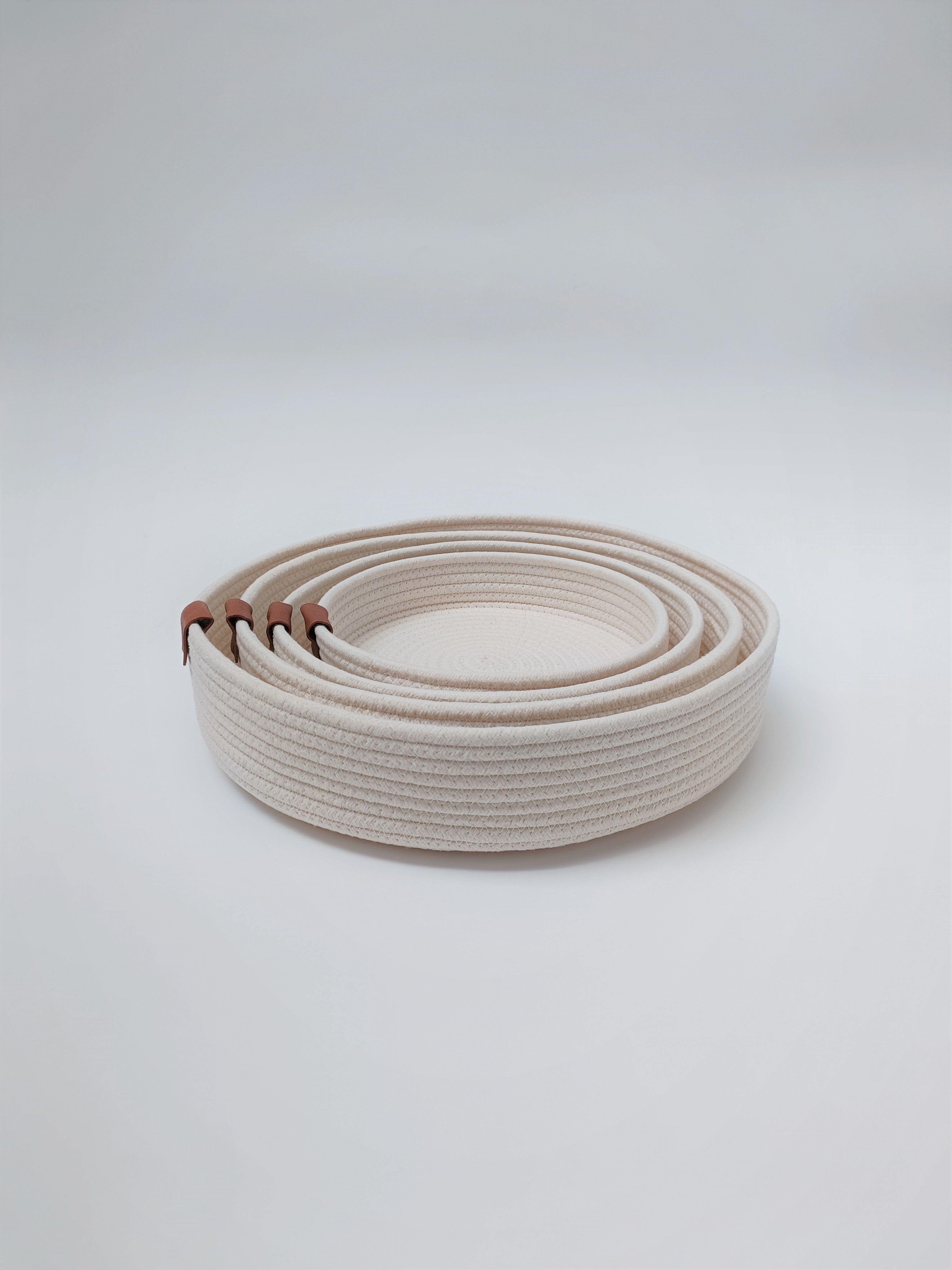 Cotton-rope basket tray
