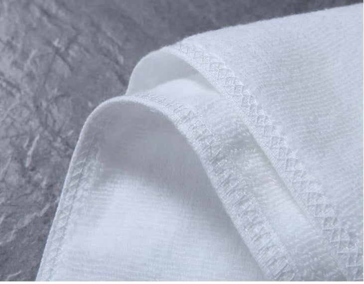 Plain white towel set