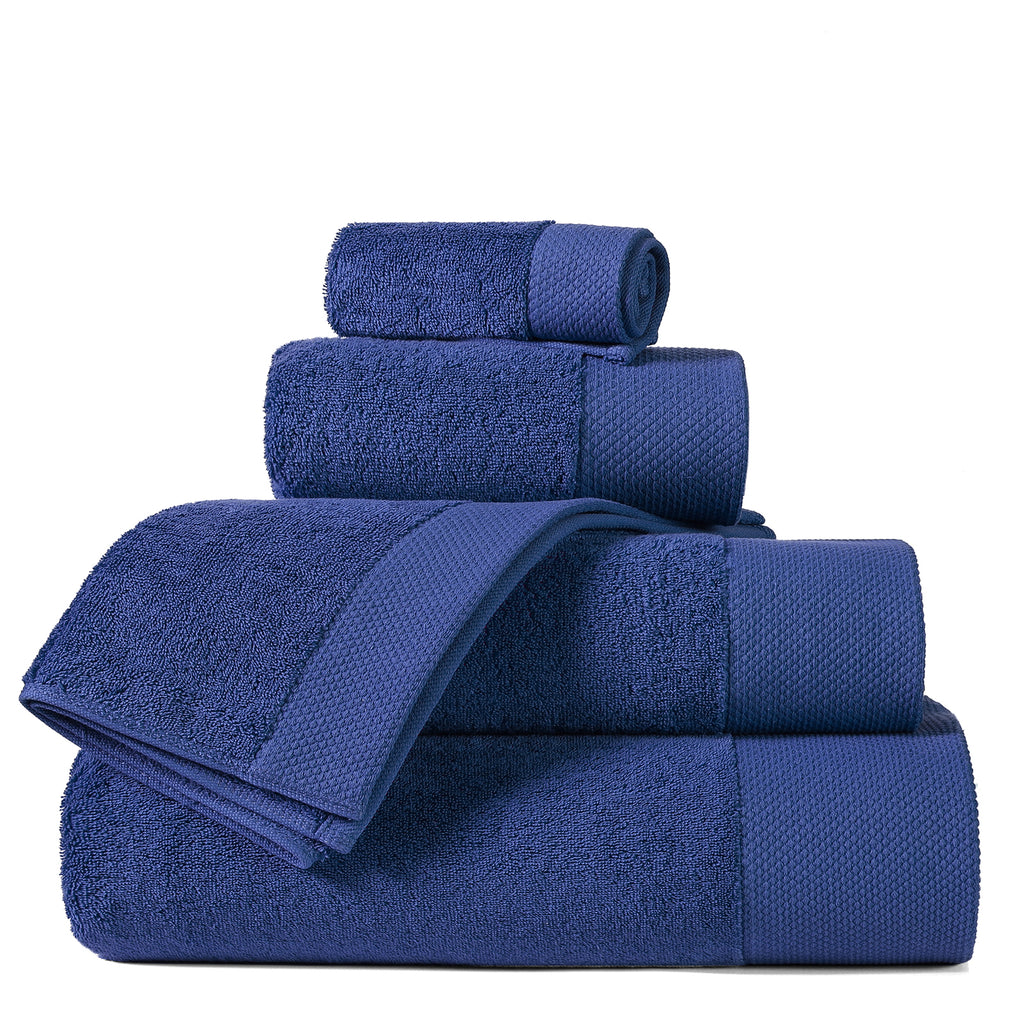 Dobby bordered towels