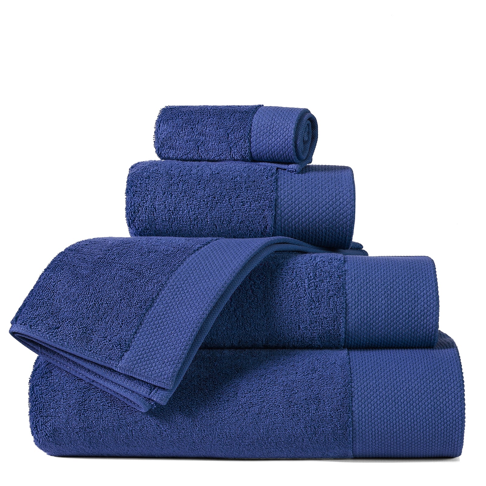 Dobby bordered towels