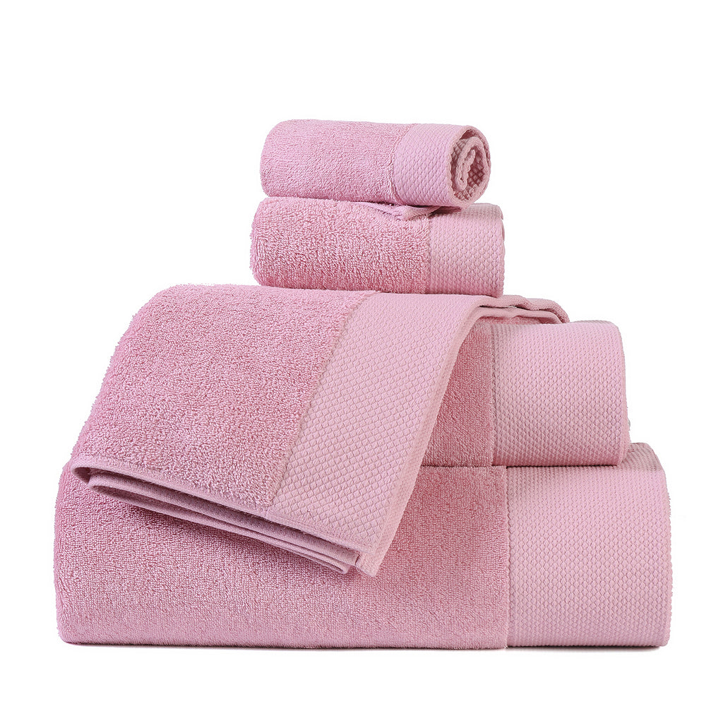 Dobby bordered towels