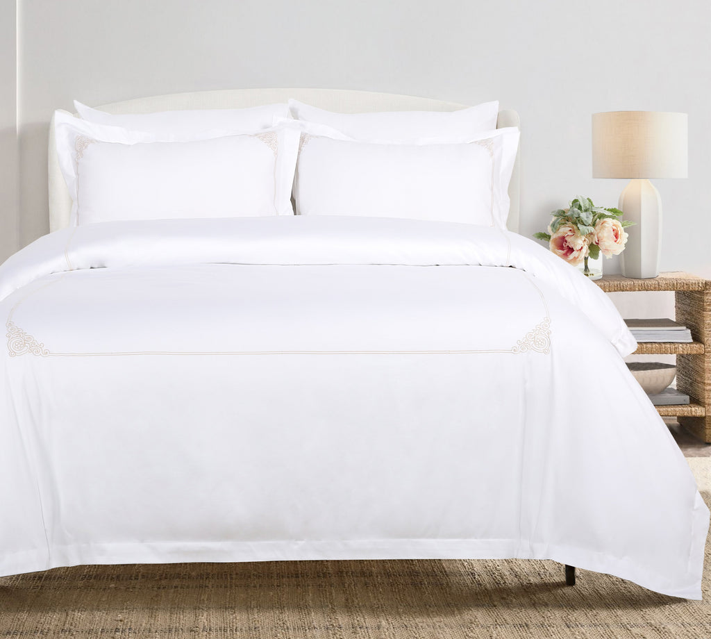 Embroiled duvet cover sets