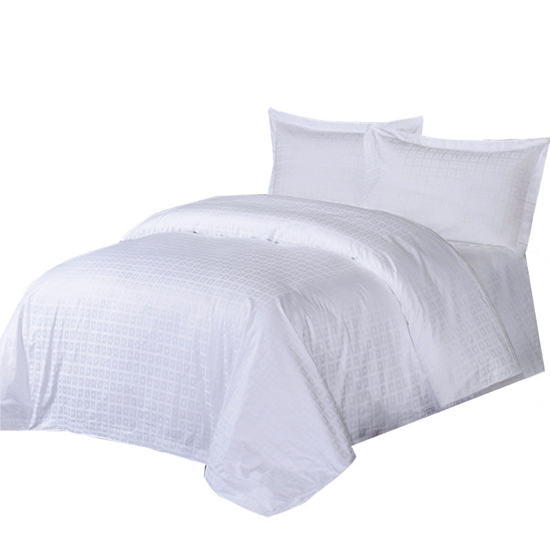 Jaquard white cotton set