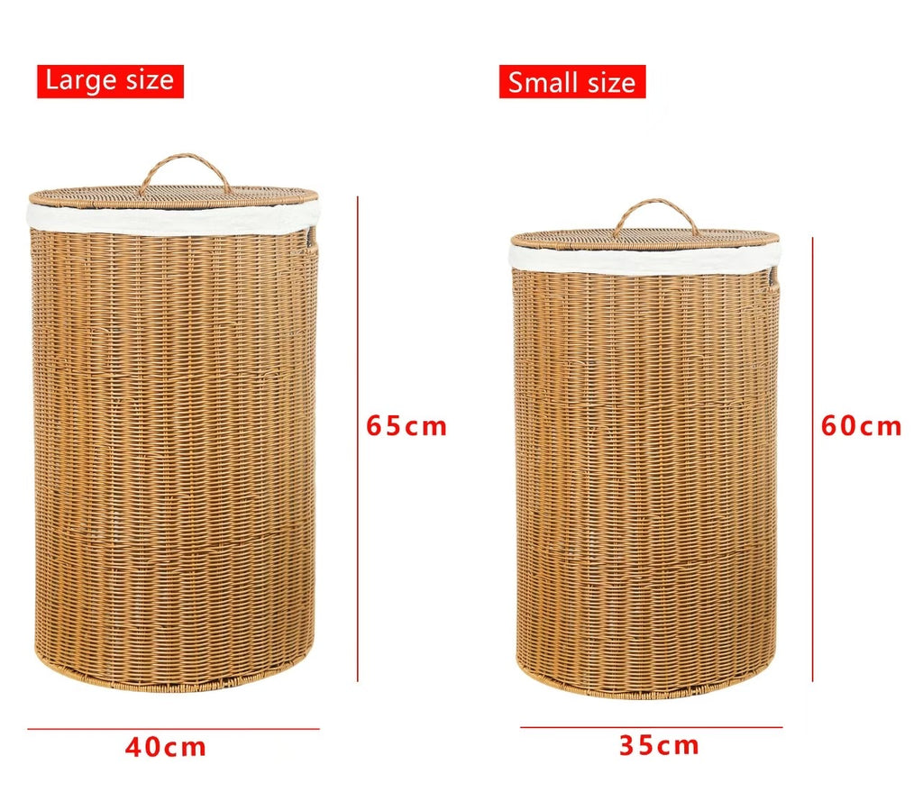 Laundry basket with lid