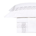 Embroiled duvet cover set (gray Greek)