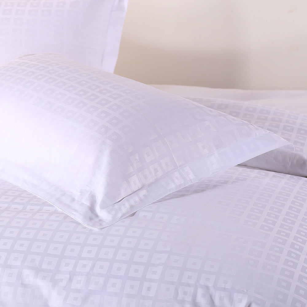 Jaquard white cotton set