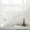 300TC Sateen Cotton Envelope Pillowcases – Pure White, 50x75cm Smooth & Silky Seamless Fit