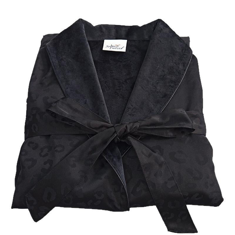 Silky bathrobe