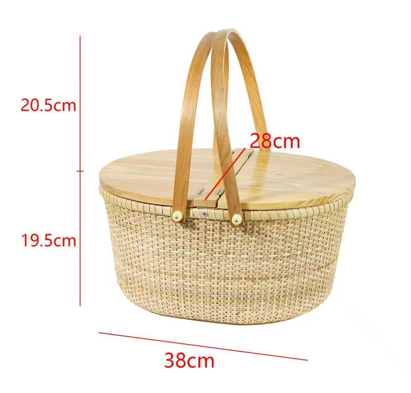 Picnic basket with handles